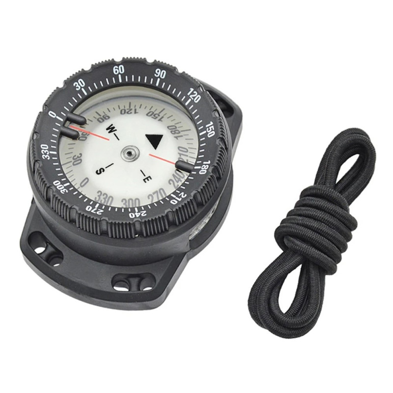Underwater 50m Diving Compass Elastic Cord Waterproof Scuba Luminous Compass