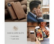 CASEME Plånboksfodral iPhone 14 Plus - LjusBrun