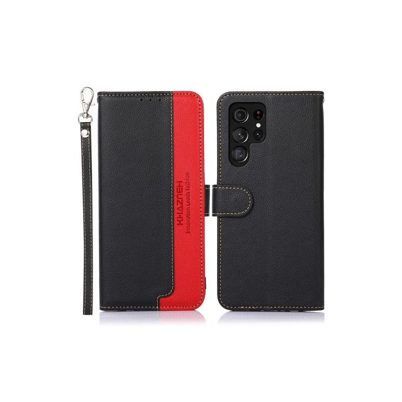 KHAZNEH Phone Cover to Samsung Galaxy S23 Ultra - Black/Red