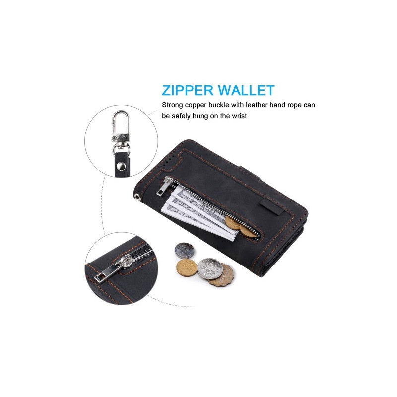 Xiaomi 14T Pro Kuori Vetoketjutaskulla ja 9 Korttipaikalla