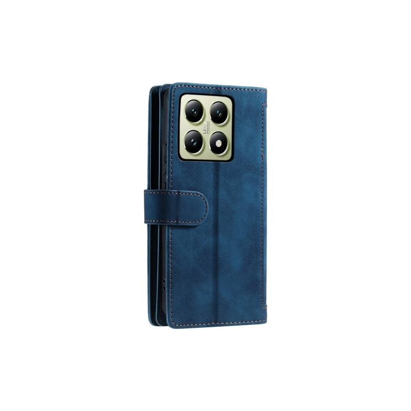 Til Xiaomi 14T Pro - deksel med glidelås og 9 kortspor