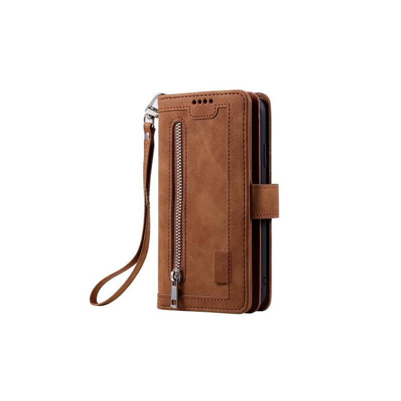 Til Xiaomi 14T Pro Etui med Lynlåslomme og 9 Kortlommer