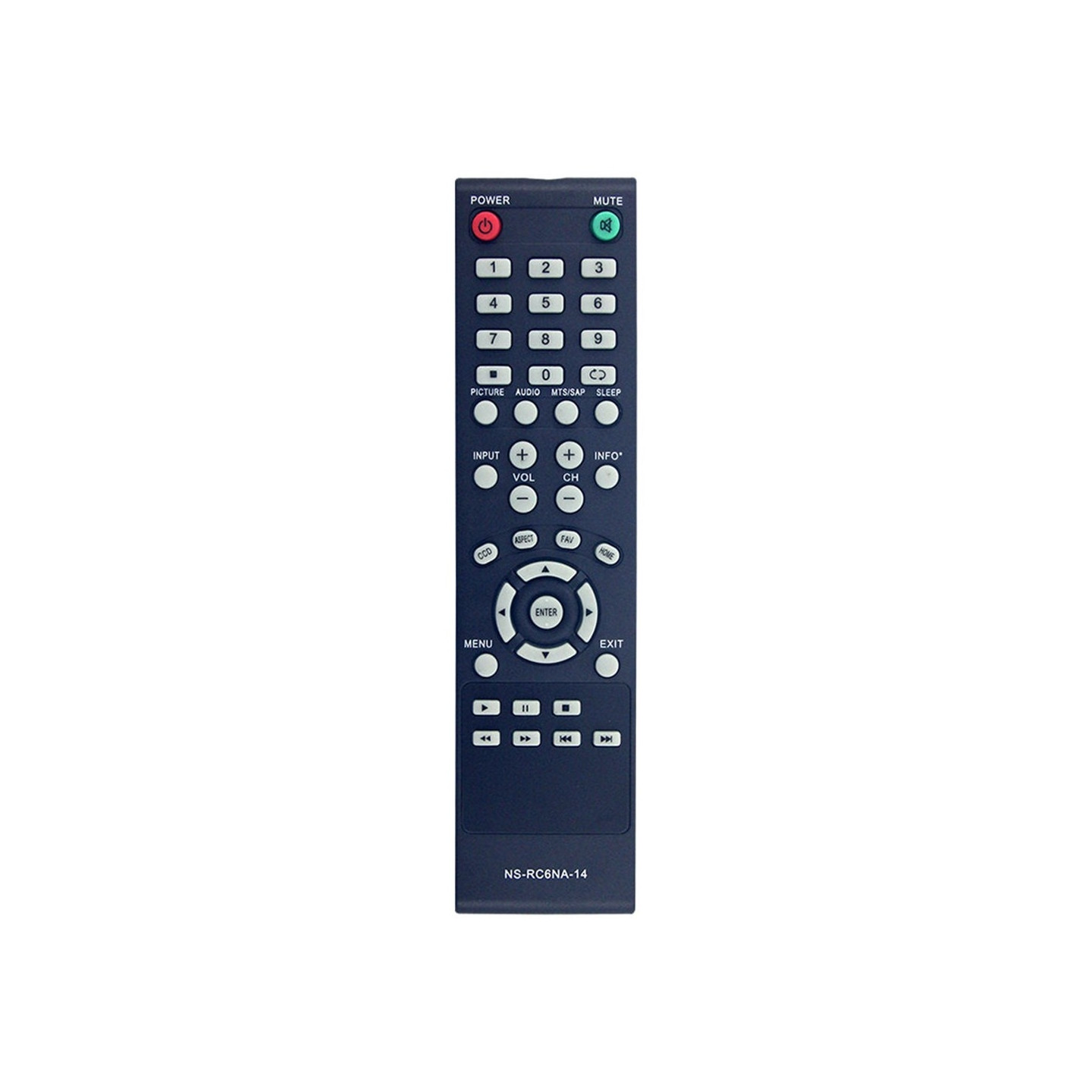 TV-fjernkontroll erstatning for NS-RC6NA-14 for Insignia TV