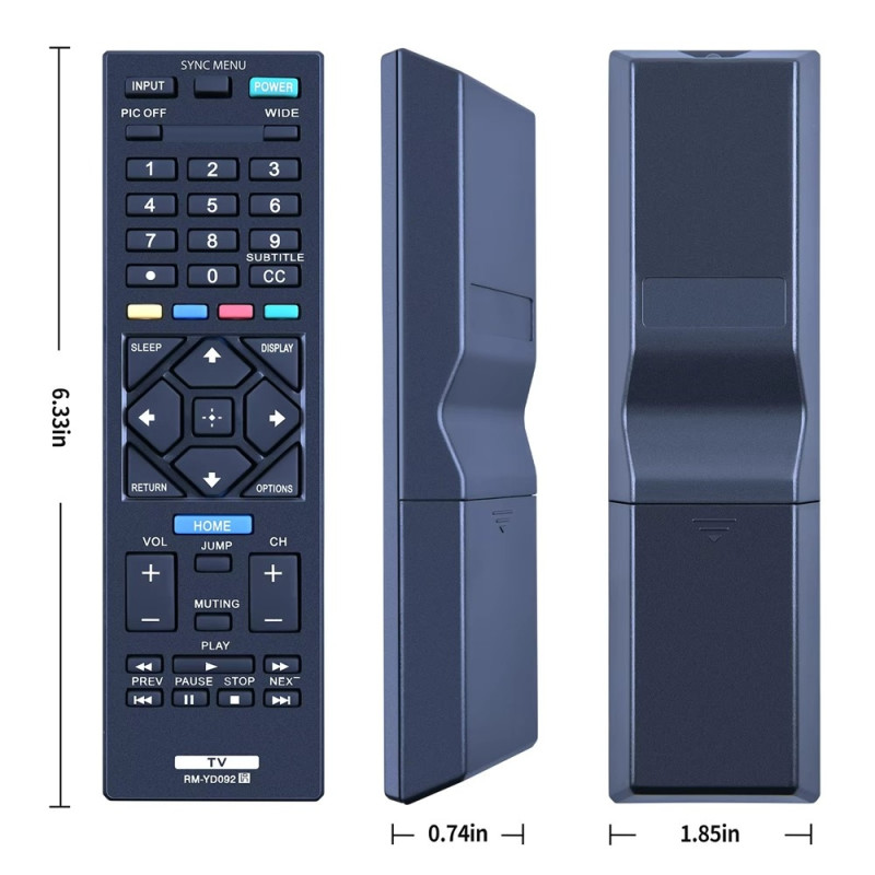 Fjernkontrollerstatning for RM-YD092 For Sony TV