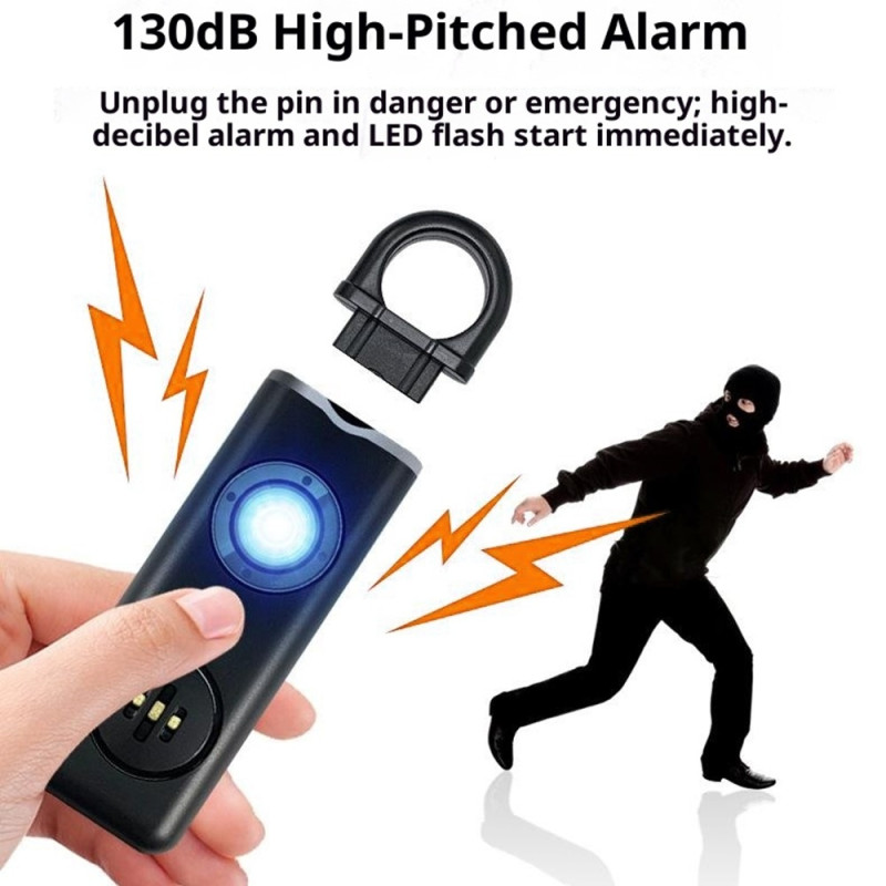 Emergency Alarm Assault Protection Self-Defense Loud Personal Safety Alarm - Blue