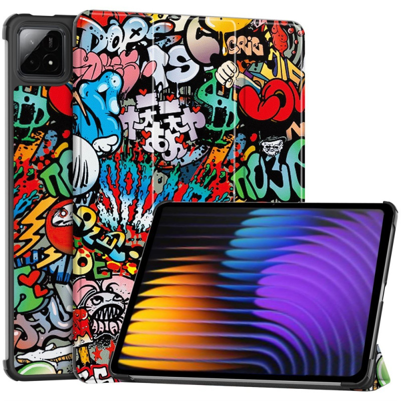Slim Fit Cover Case til Xiaomi Pad 7 Auto Wake / Sleep - Graffiti