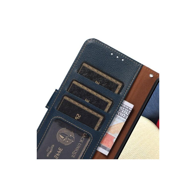 KHAZNEH Phone Cover to Samsung Galaxy S23+ (Plus) - Blue/Brown