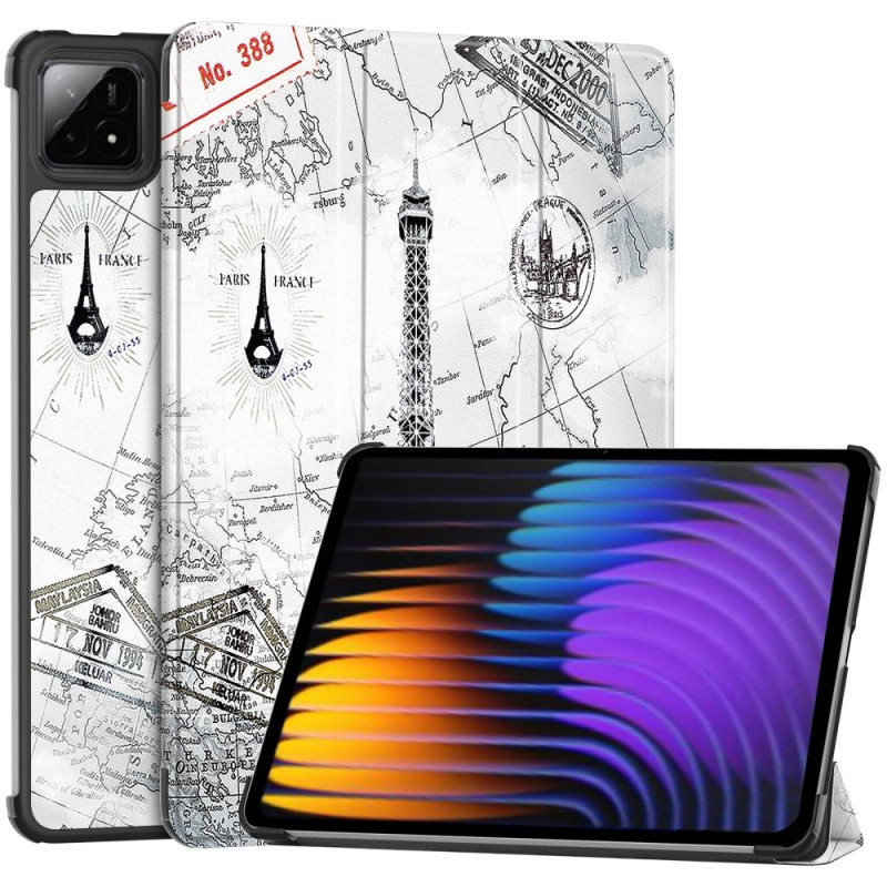 Slim Fit Dekselveske Til Xiaomi Pad 7 Auto Wake/Sleep - Vintage Tower