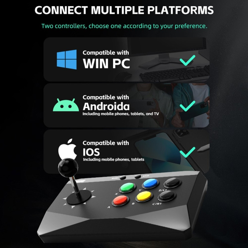 DATA FROG Retro Arcade Game Console Console with 2 Joystick Game Gamepad