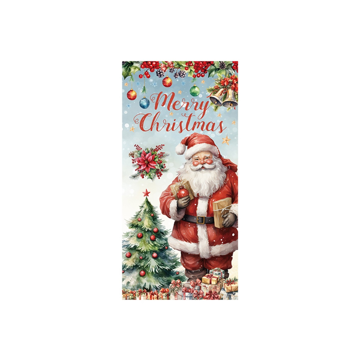 Polyester tyg jul dörr täcker god jul bakgrund Banner Xmas dekoration