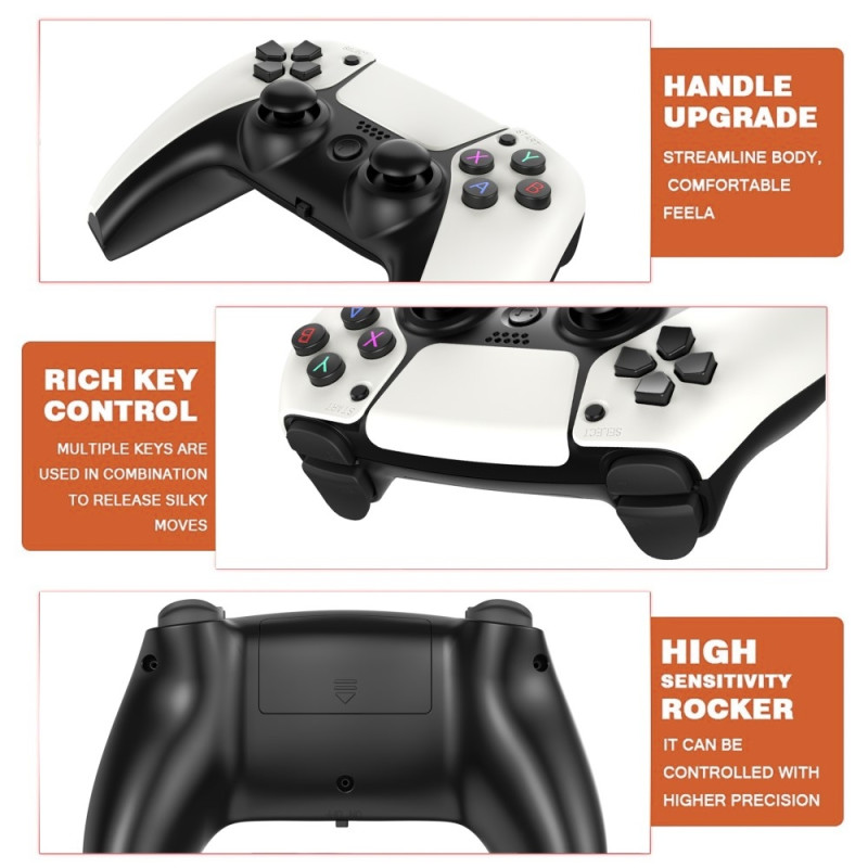 Wireless HD Video Game Console 128G Plug and Play Game Station with 2 Game Controllers