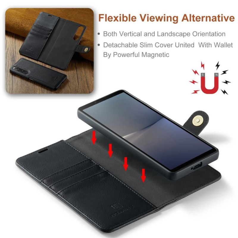 DG.MING for Sony Xperia 10 V Detachable 2 - in - 1 Wallet Cover