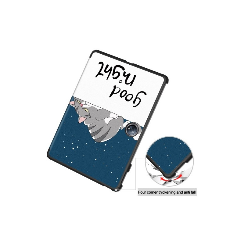 Til OnePlus Pad 2 Tri - fold Stand Wake/Sleep Cover Tabletetui - Cat