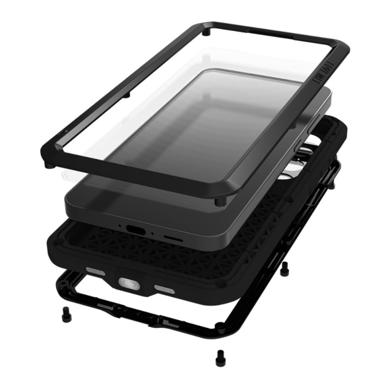 Samsung Galaxy S24 FE Cover Panserbeskyttelse Cover Shell + hærdet glas metal + silikone