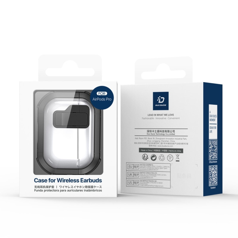 DUX DUCIS För AirPods 4 Fodral PC+TPU Bluetooth Fodral / Skal med krok