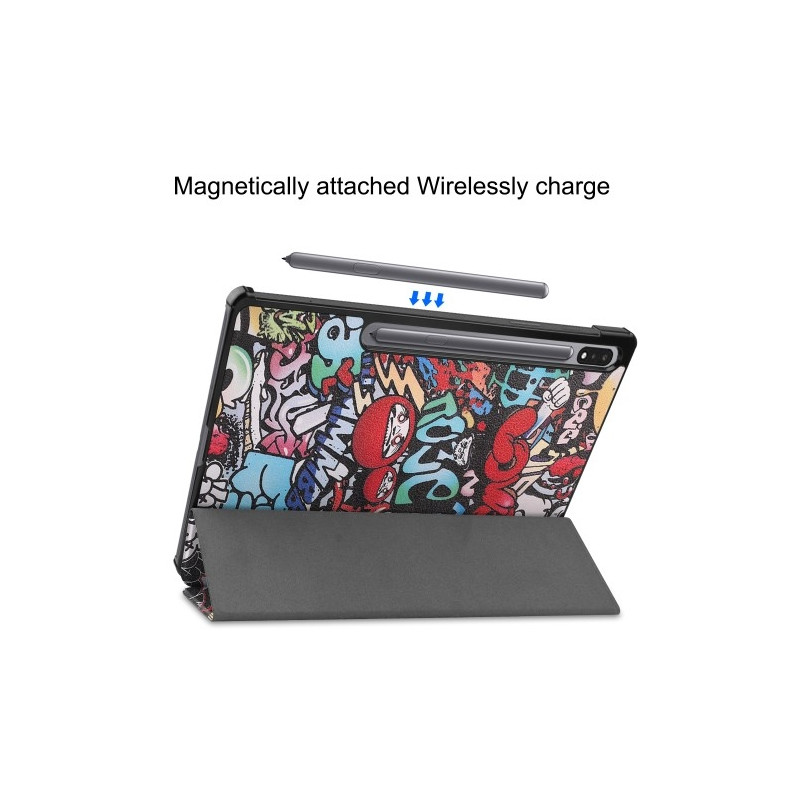 Slim Fit Cover Fodral Till Samsung Galaxy Tab S10+ (S10 Plus) - Graffiti