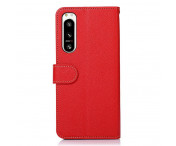 KHAZNEH Sony Xperia 5 IV Plånboksfodral Röd-Svart