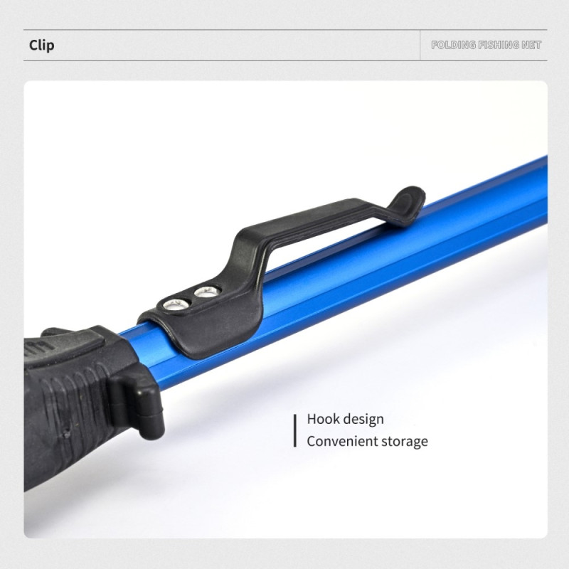 230 cm 3 - delt foldbart trekant fiskenet Håv Fiskenet landingsnet med øse