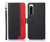 KHAZNEH Sony Xperia 5 IV Plånboksfodral Svart-Röd