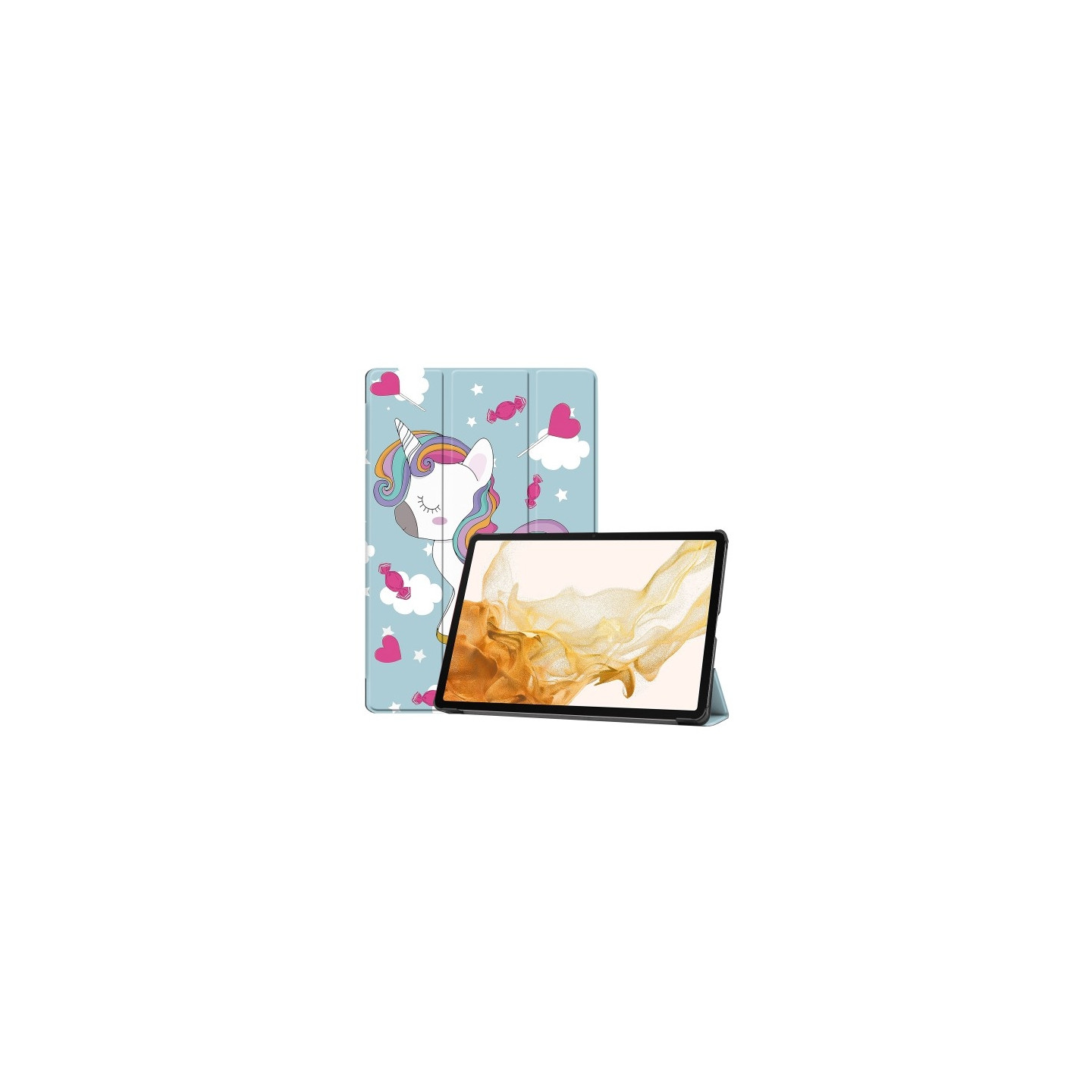 Slim Fit Cover Fodral Till Samsung Galaxy Tab S10+ (S10 Plus) - Unicorn