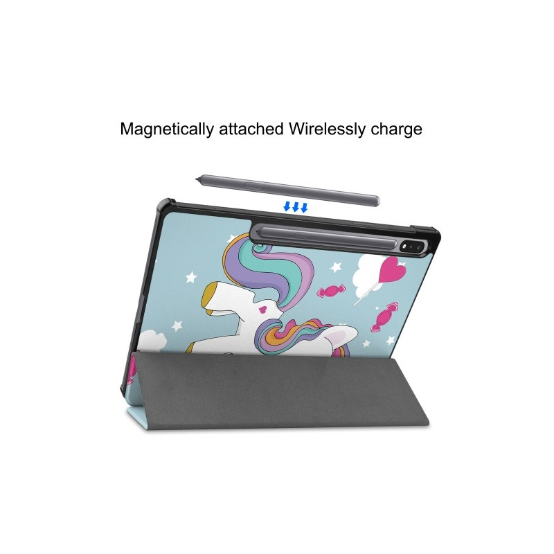 Trifoldet stativ Smart Taske til Samsung Galaxy Tab S10+ (S10 Plus)