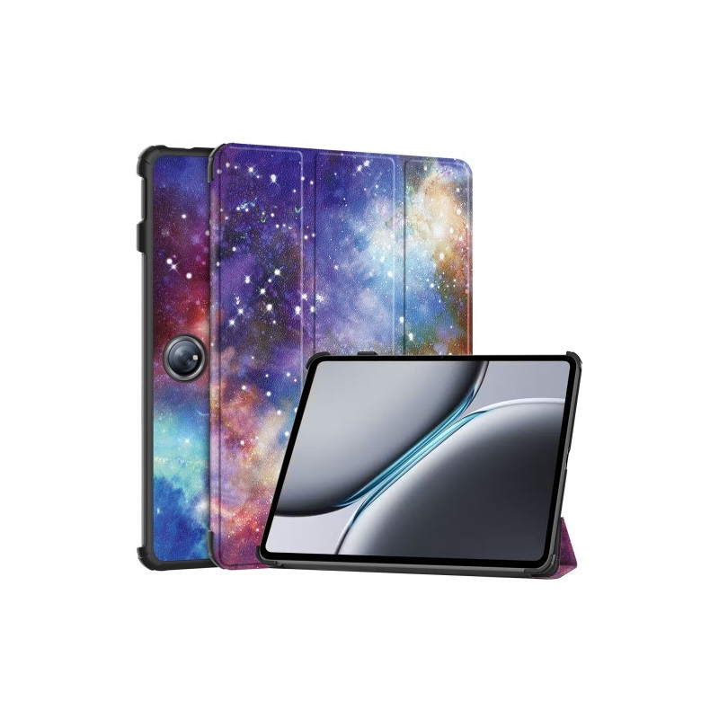 For OnePlus Pad 2 Tri - fold Stand Wake / Sleep Cover Tablet Case - Space