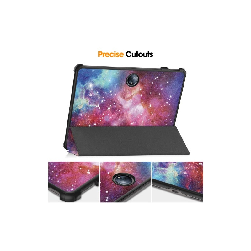 For OnePlus Pad 2 Tri - fold Stand Wake / Sleep Cover Tablet Case - Space