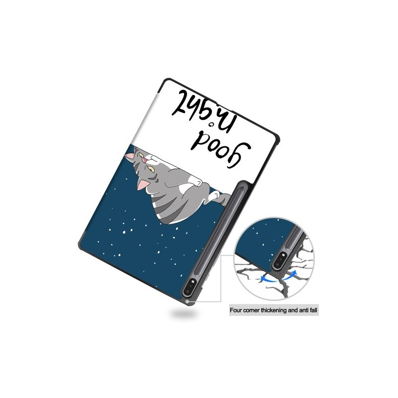 Slim Fit Cover Fodral Till Samsung Galaxy Tab S10+ (S10 Plus) - Cat