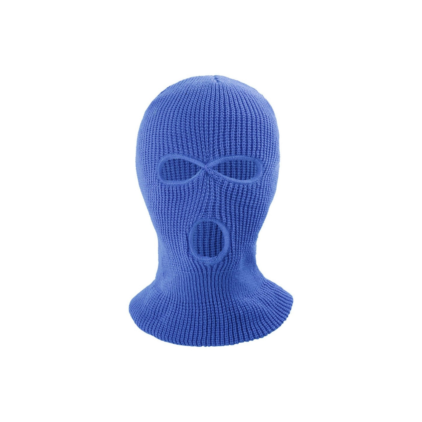 Vinter Helansikte Mask Tre - håls Balaclava Stickad Hatt Hals Damask - MörkBlå