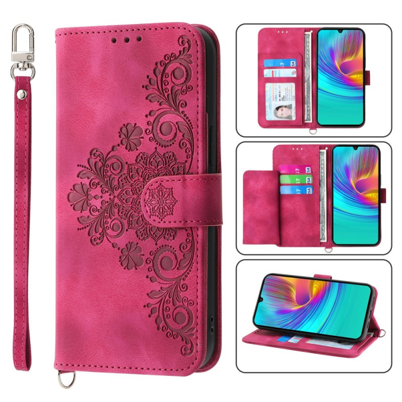Til Samsung Galaxy A16 5G / A16 4G Cover med Blomstermønster Wallet Cover