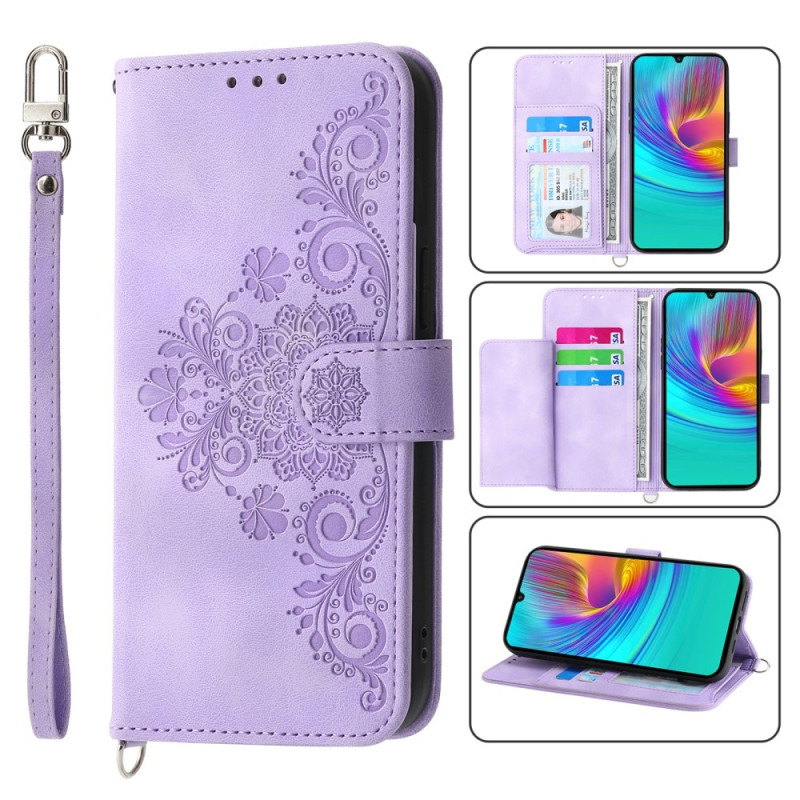 For Samsung Galaxy A16 5G / A16 4G Case Flower Pattern Wallet Phone Cover