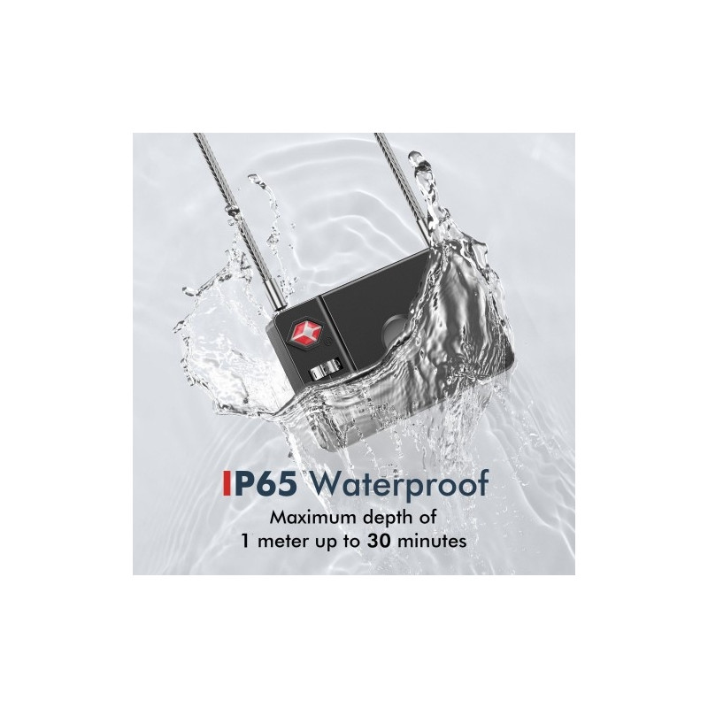 Hengelås ståltråd Passordlås Bagasjebeskyttelse mot tapt sporingslokalisering for iOS