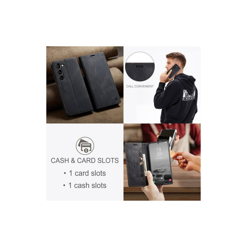 AUTSPACE A01 Lommebok - deksel Samsung Galaxy S23+ (Plus) - Svart