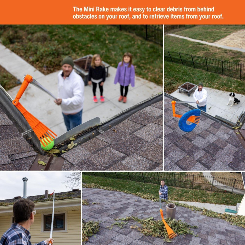 Downpipe cleaning Rake Gutter Garden Leaf remover Gutter