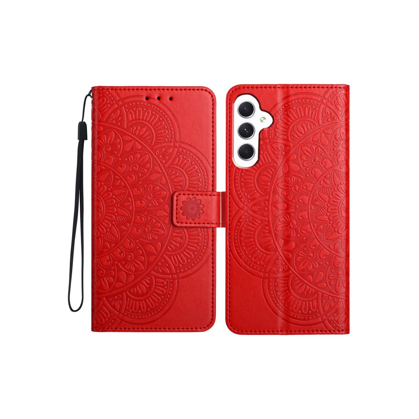 Til Samsung Galaxy A16 5G / A16 4G Cover med Kortlommer og Mandala Mønster