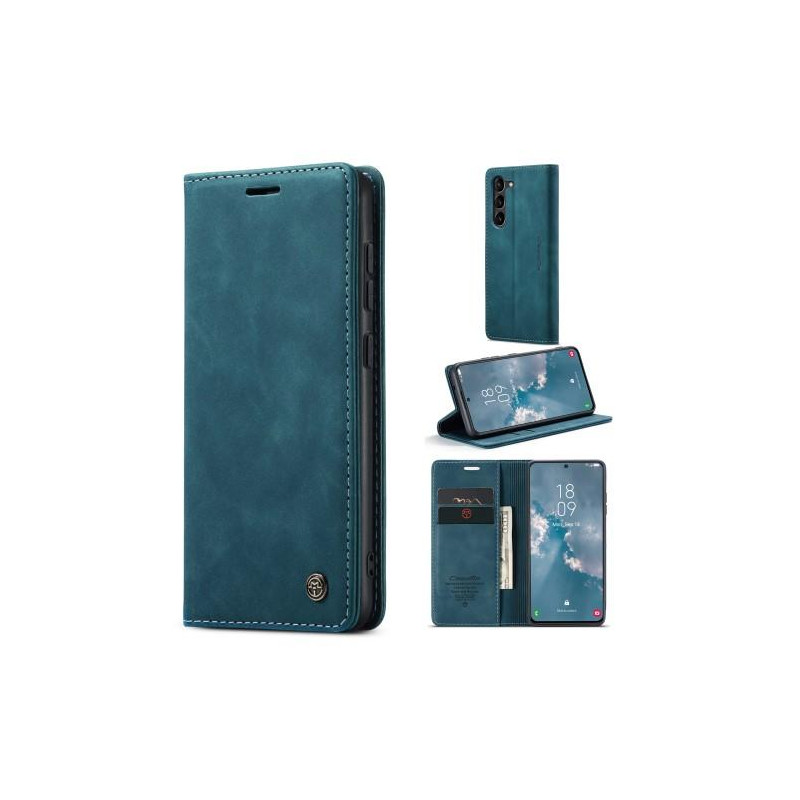 CASEME Retro Wallet Case for Samsung Galaxy S23+ - Blue