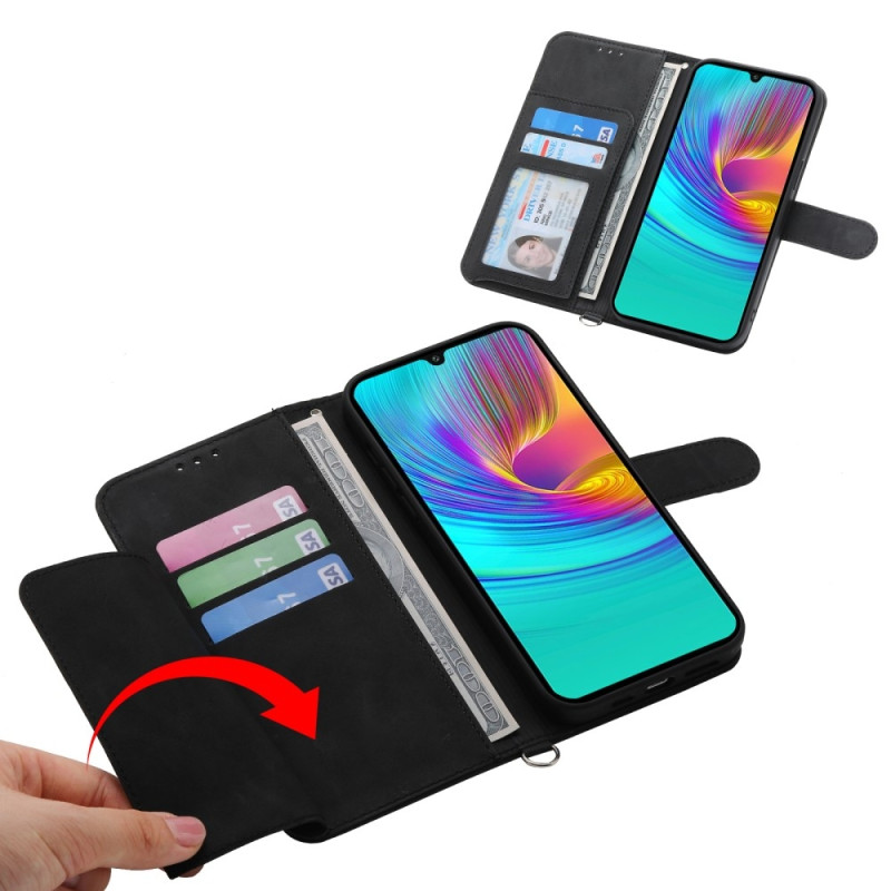 Til Samsung Galaxy A16 5G / A16 4G Cover med Blomstermønster Wallet Cover - Sort