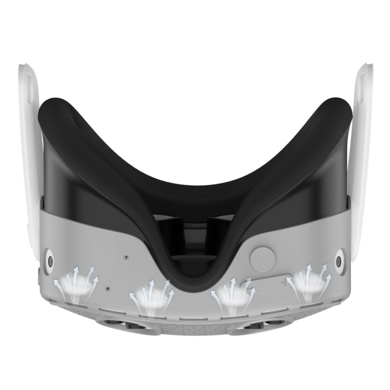 Meta Quest 3S - suojakotelolle, VR - kuulokemikrofonille, silikonisuoja - Harmaa