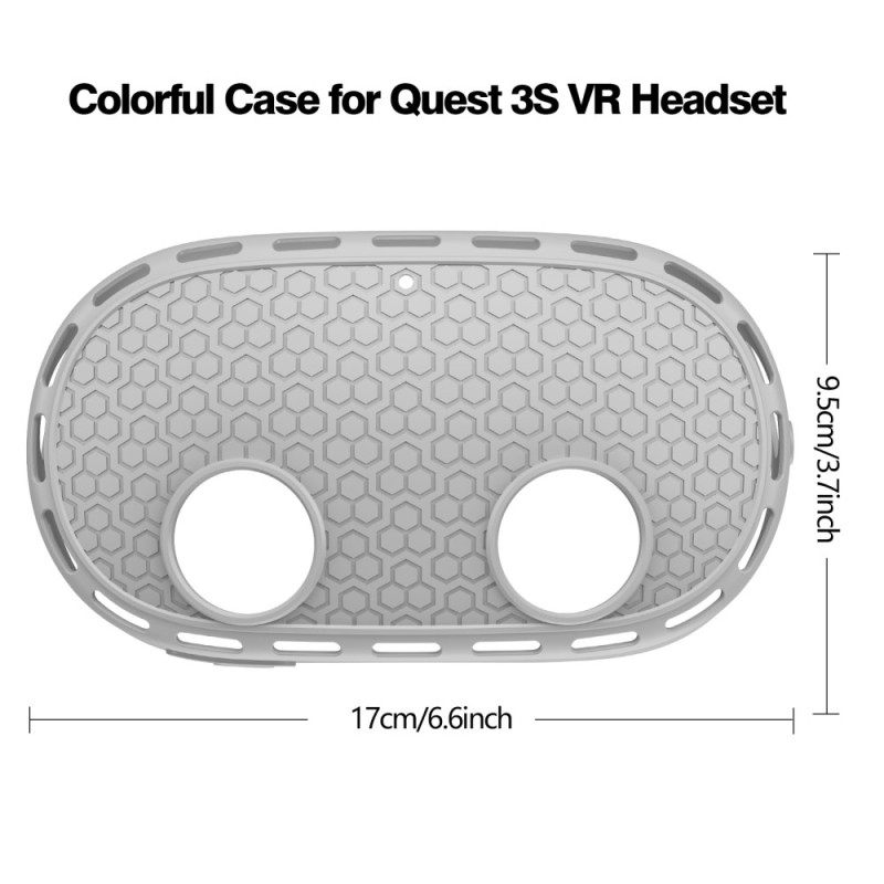 För Meta Quest 3S Skyddsfodral VR Headset Silikonskydd - Grå