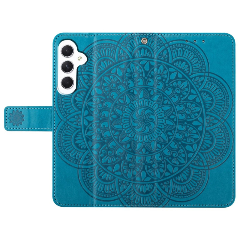 For Samsung Galaxy A16 5G Leather Case with Card Slots Mandala Pattern Phone Cover Stand