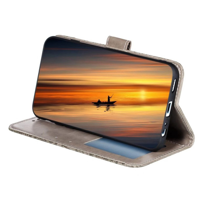 Til Samsung Galaxy A16 5G / A16 4G Flip Cover i PU Læder med Blomster Mønster