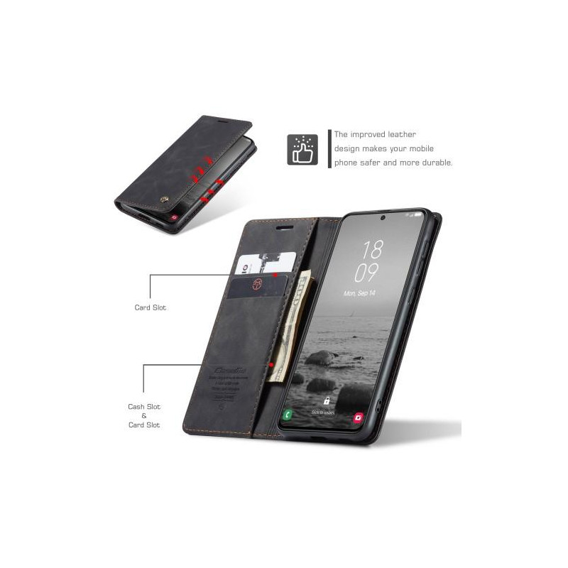 CASEME Retro Pung Taske til Samsung Galaxy S23+ - Sort