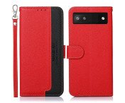 KHAZNEH Plånboksfodral till Google Pixel 6a - Röd/Svart