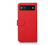 KHAZNEH Plånboksfodral till Google Pixel 6a - Röd/Svart