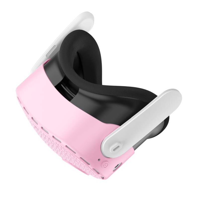 For Meta Quest 3S Protective Case VR Headset Silicone Cover - Pink