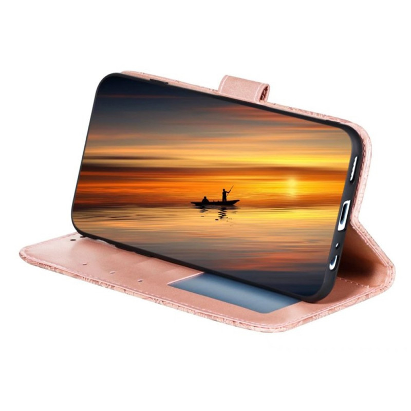 Til Samsung Galaxy A16 5G / A16 4G Flip Cover i PU Læder med Blomster Mønster