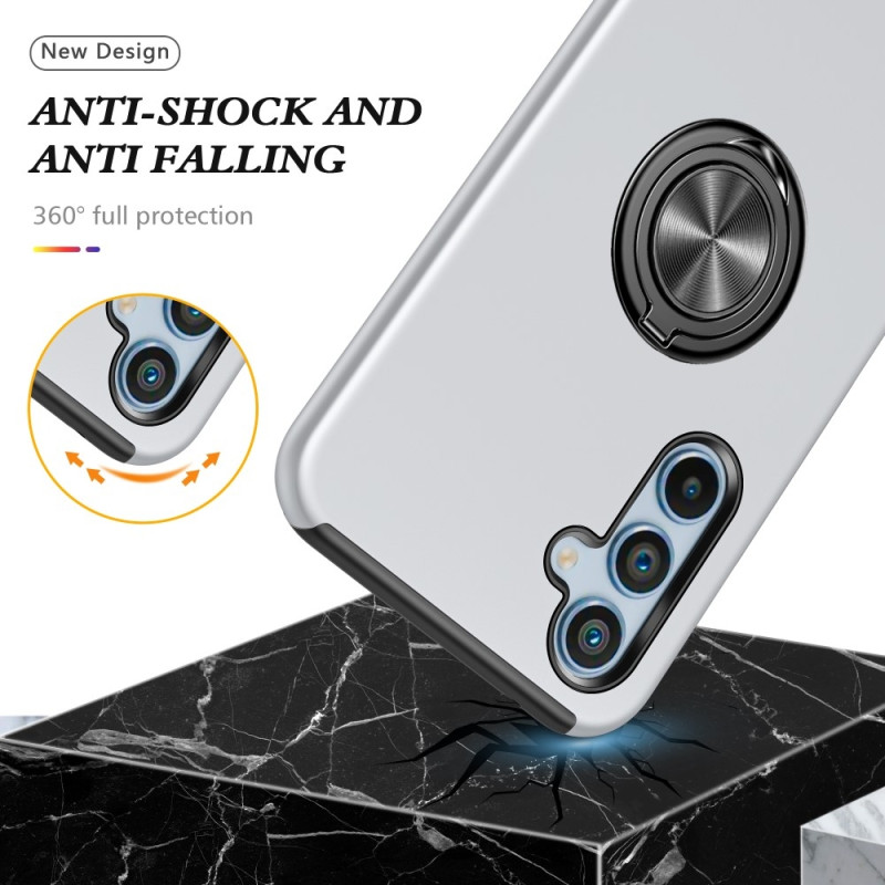 For Samsung Galaxy A16 5G / A16 4G Case PC+TPU Phone Cover with Rotatable Ring Holder
