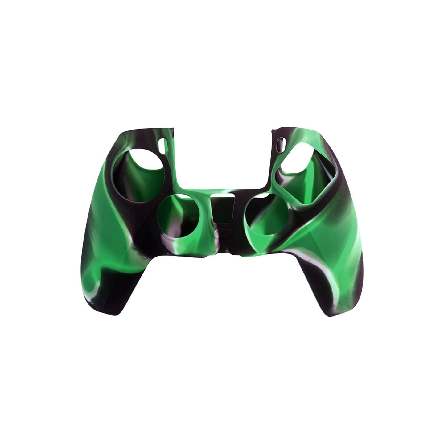 Playstation 5 / PS5 Silikone Skin Cover Case Camouflage Anti - Slip Beskyttelse - SortGrøn