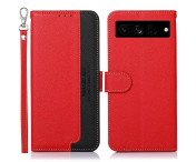 KHAZNEH Plånboksfodral till Google Pixel 7 Pro - Röd/Svart