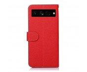 KHAZNEH Plånboksfodral till Google Pixel 7 Pro - Röd/Svart